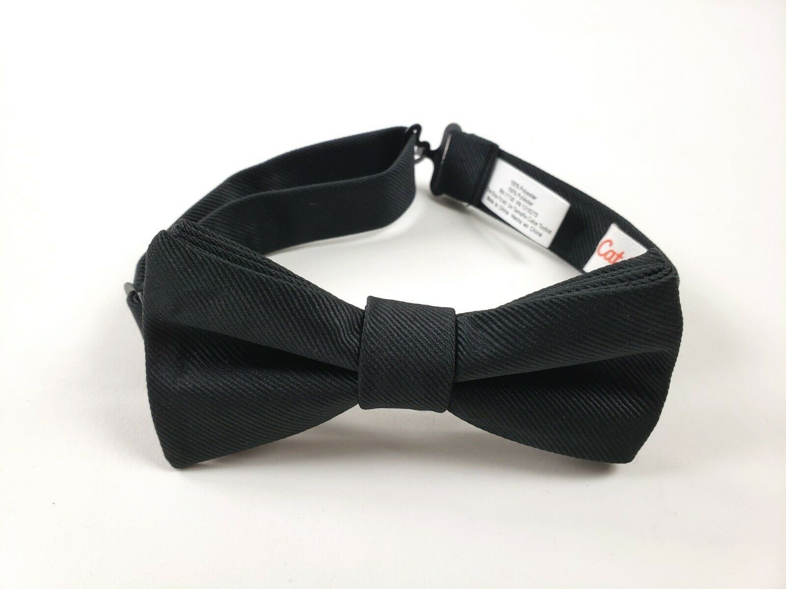 Boys Solid Black Bow Tie Cat & Jack One Size with adjustable strap