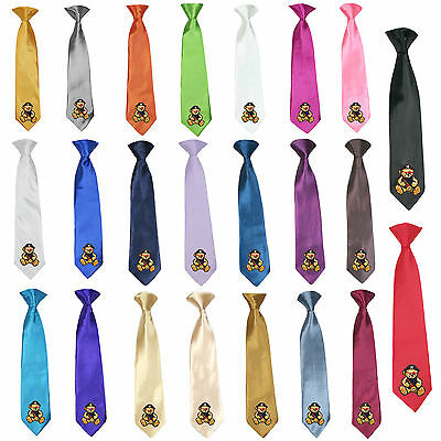 23 Color Stain Solid Clip-on Pirate Bear Necktie Boys Formal Suits Newborn - 7
