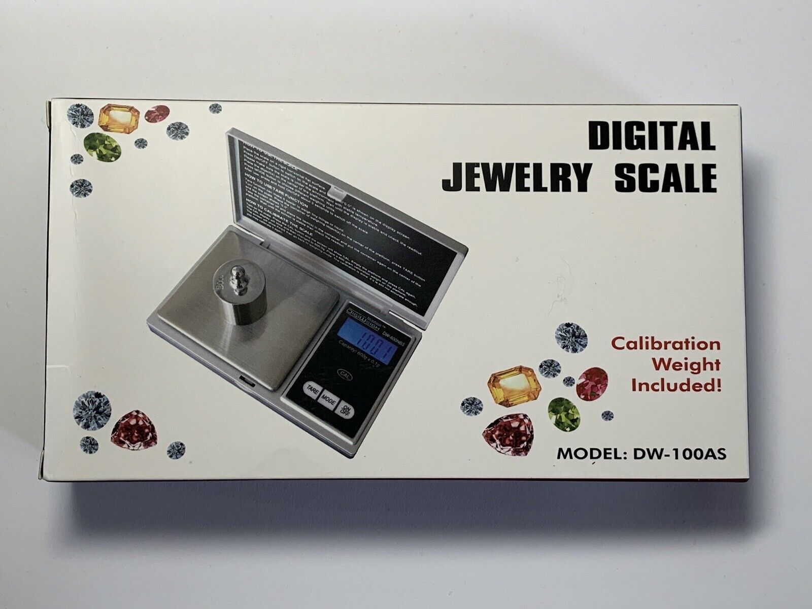 DigiWeigh DW-100AS Jewelry Gold and Silver Gem Stone Scale Black 100gm