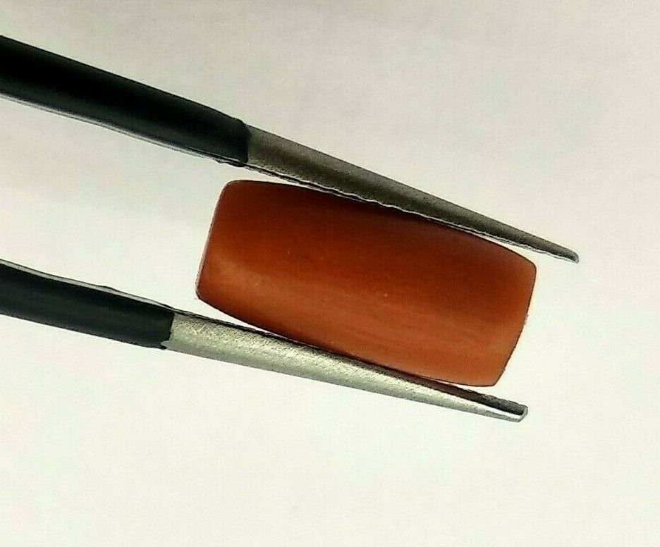 3.23 Ct Natural Italian Coral Bead Uneven Shape Loose Untreated Gemstone 11*5 Mm